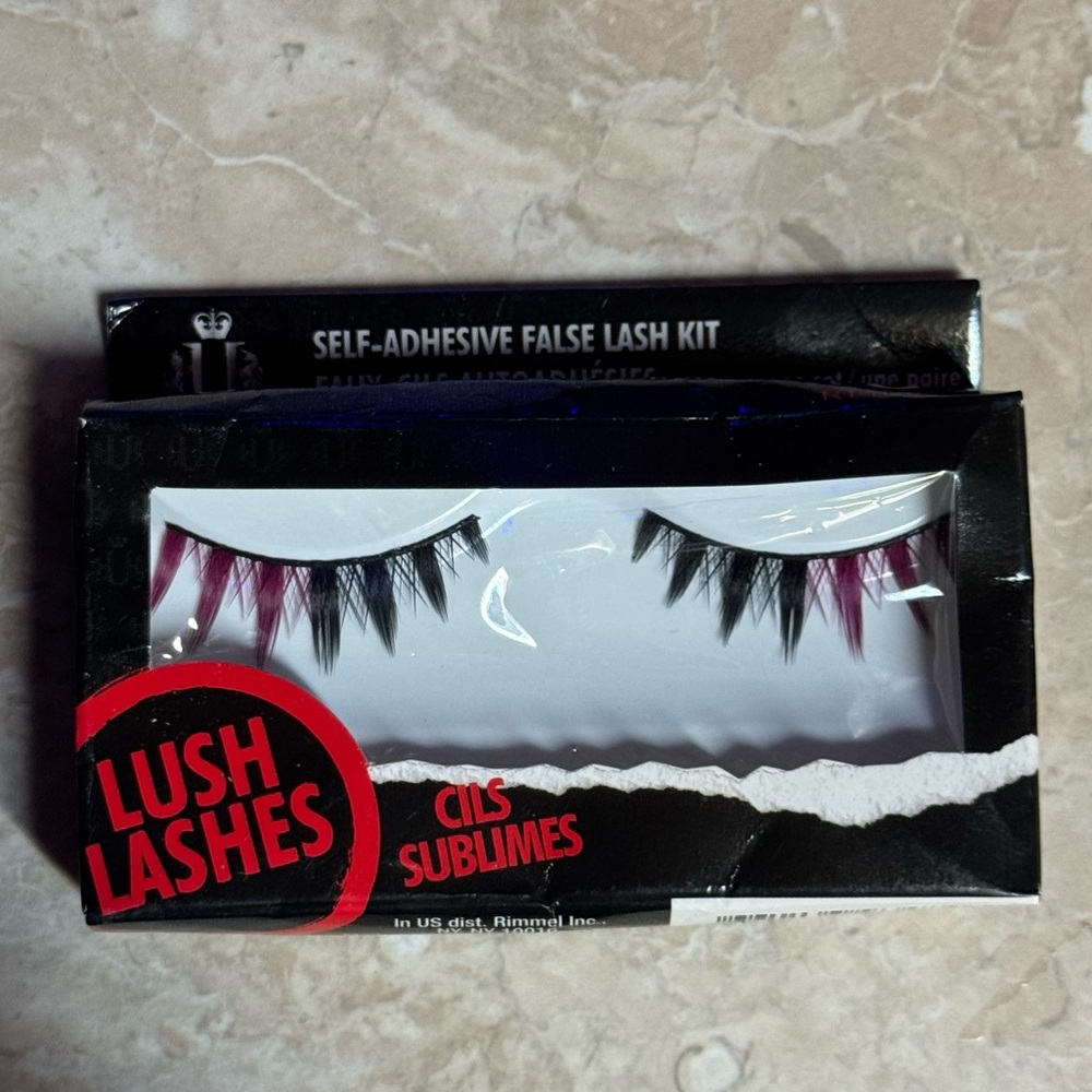 Rimmel London Self Adhesive False Lush Lash Kit Black Fuchsia Purple New in Box